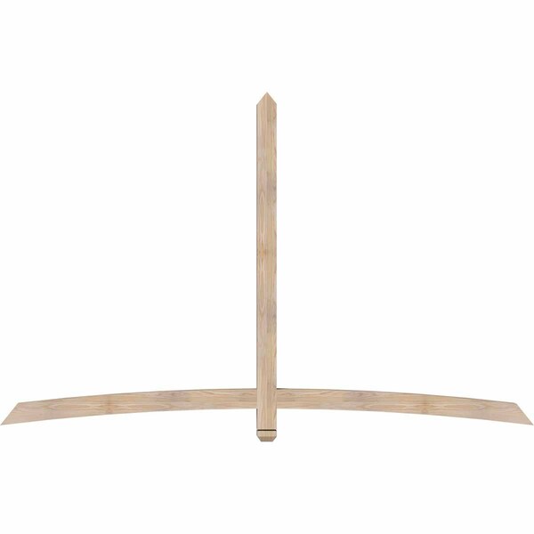 Ekena Millwork Bellingham Smooth Timber Gable Bracket, Douglas Fir, 96"W x 60"H x 3 1/2"D x 3 1/2"F, 15/12 Pitch GBW096X60X0404BEL00SDF - main